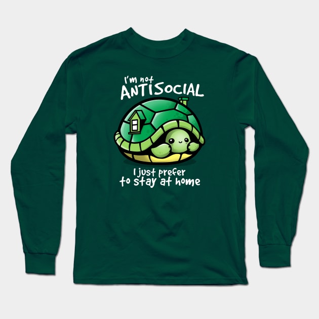 Antisocial turtle Long Sleeve T-Shirt by NemiMakeit